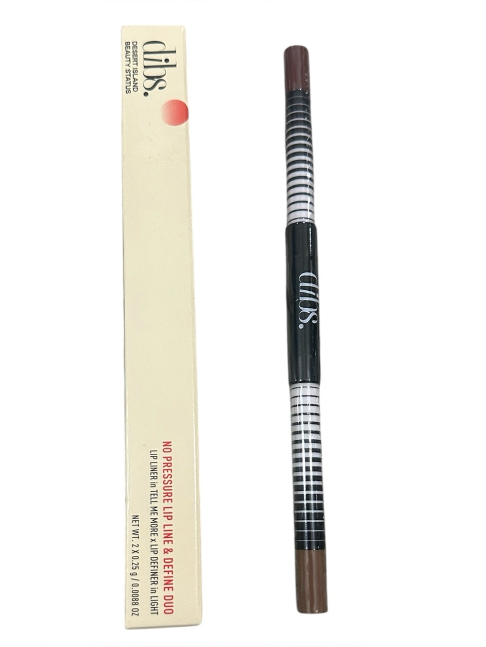 Dibs Lip Liner & Definer Duo - Long-Lasting Lip Pencil- Shade: tell me more